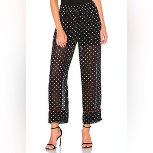 Ganni Sheer Polka Dot Pants size approx. 36 EU Pull on style with tie waist